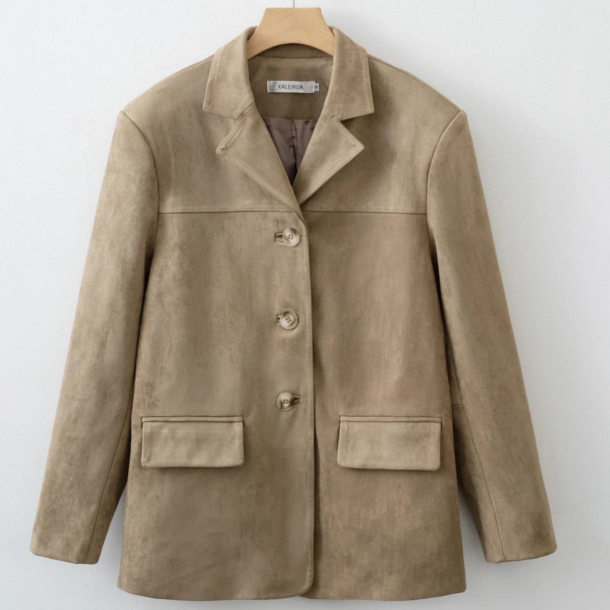 2025 Fall / Autumn Winter New Women Fashion Suede Basic Jacket Basic Blazer