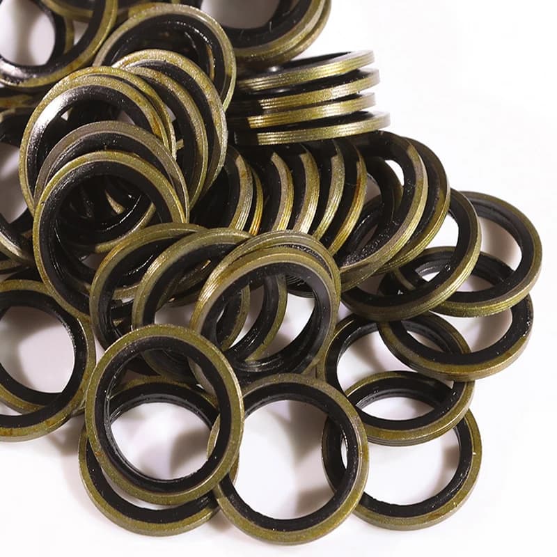 6/8/10/12/14/16~60mm Bonded Washer Metal Rubber Oil Drain Plug Gasket Fit M6/M8/M10/M12/M14/M16~M60 Combined Washer Sealing Ring