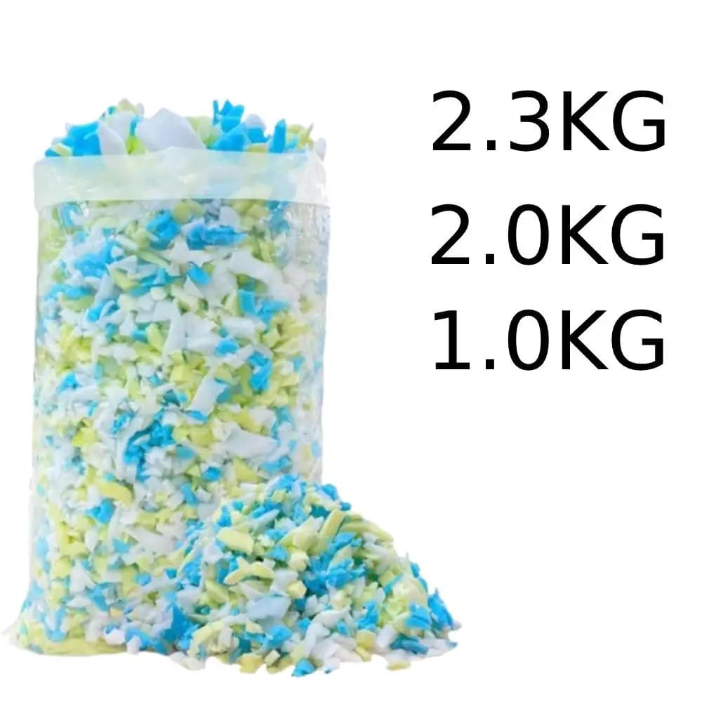 1KG/2.3kg Memory Foam Filling Beanbag Filler for Cushion Pillow Stuffing Foam Shredded Memory Foam for Couch Dog Bed Chair