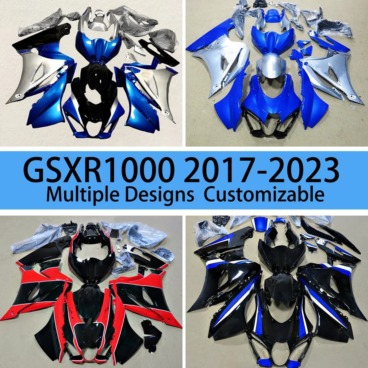 Injection Fairing Set GSXR 1000 2017 2018 2019 2020 2021 2022 2023 Body Plastic Kit Covers Fairings for GSXR1000 17-23