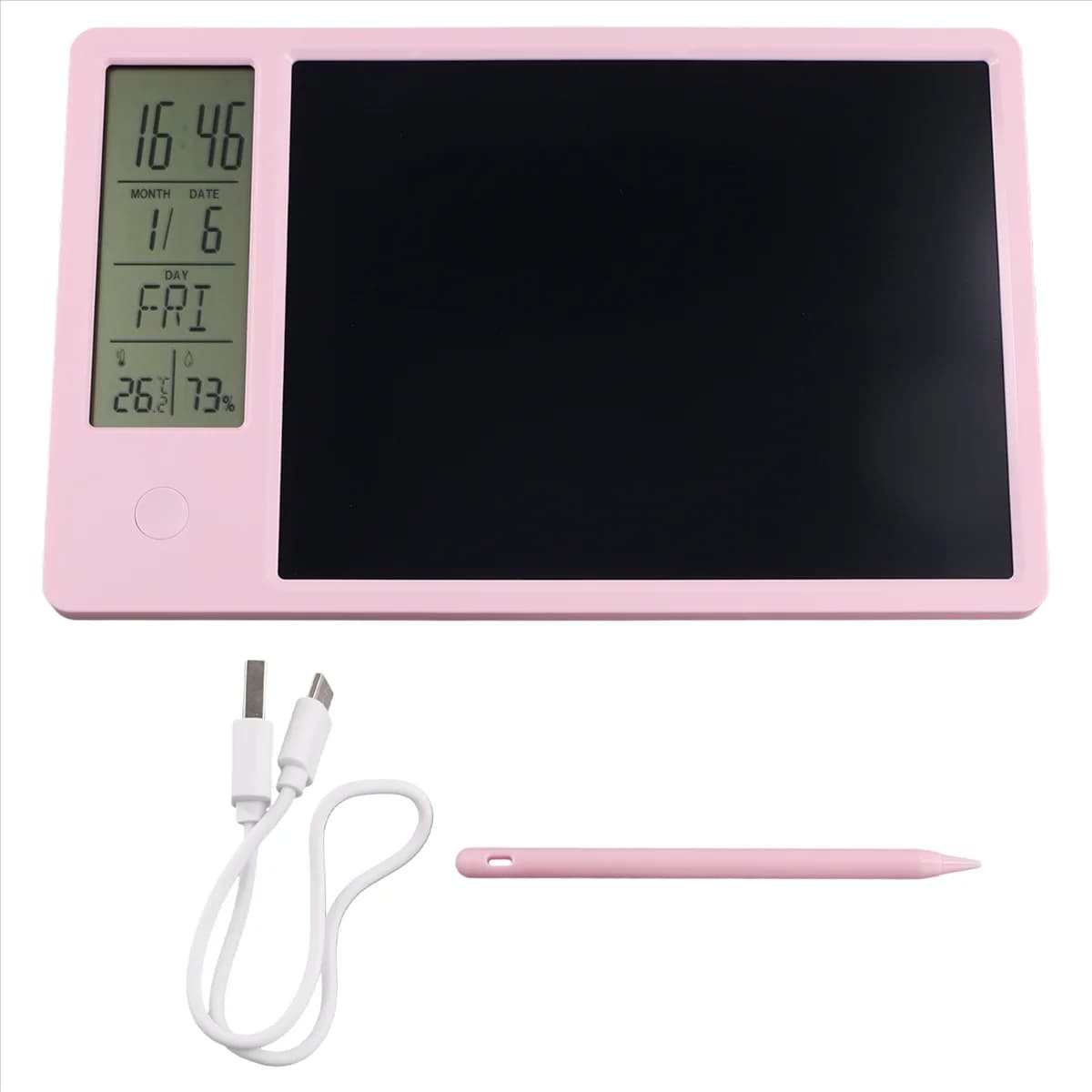 Multifunctional Electronic Desk Calendar LCD Handwriting Board with Alarm Clock Humidity Temperature LCD Message
