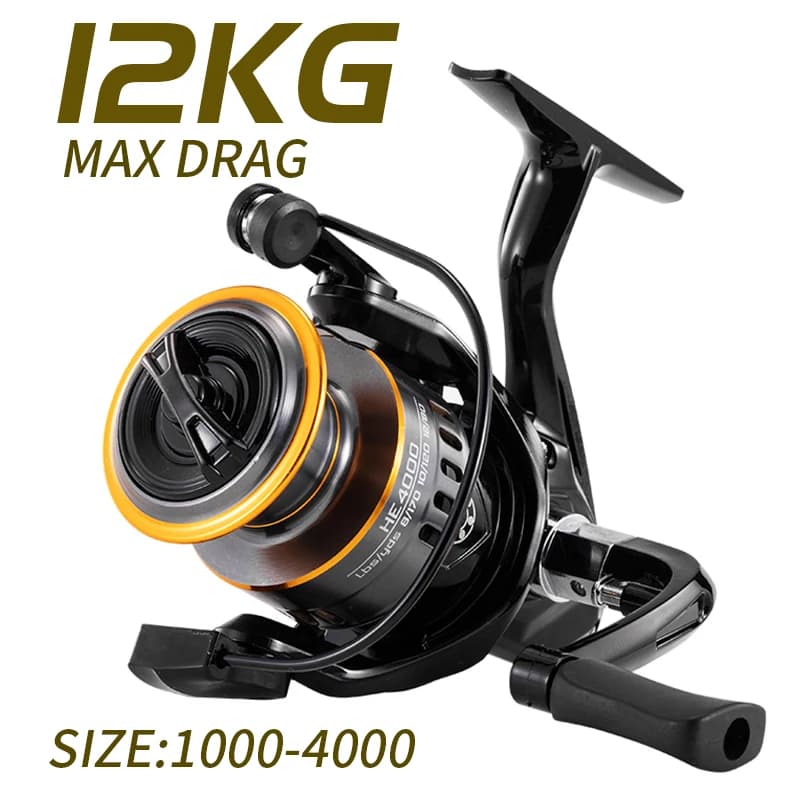 Rooblinos HE Spinning Reels Ultralight Metal 5.2:1 Gear Ratio 2000-7000 Saltwater Or Freshwater Big Max Drag Fishing Reels