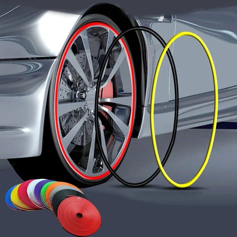 Universal Car Rim Strip Wheel Edge Protector Bright Matte Car Wheel Sticker General Rim Strip Tire Protector Car Styling