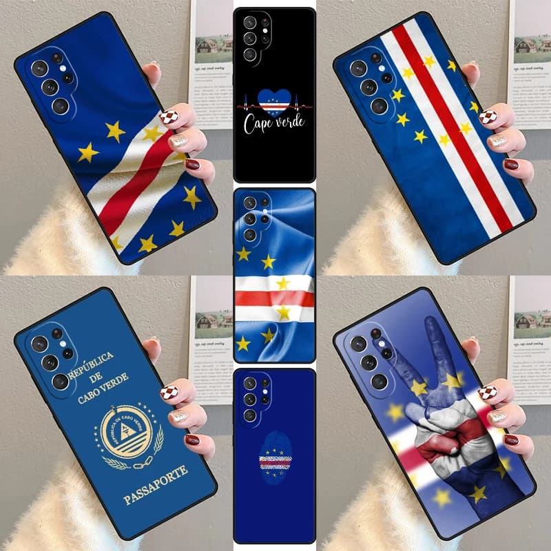 Cape Verde Flag Phone Case For Samsung Galaxy S23 S21 S20 FE S24 S22 Ultra Note20 S10 S9 S8 Plus Silicone Cover
