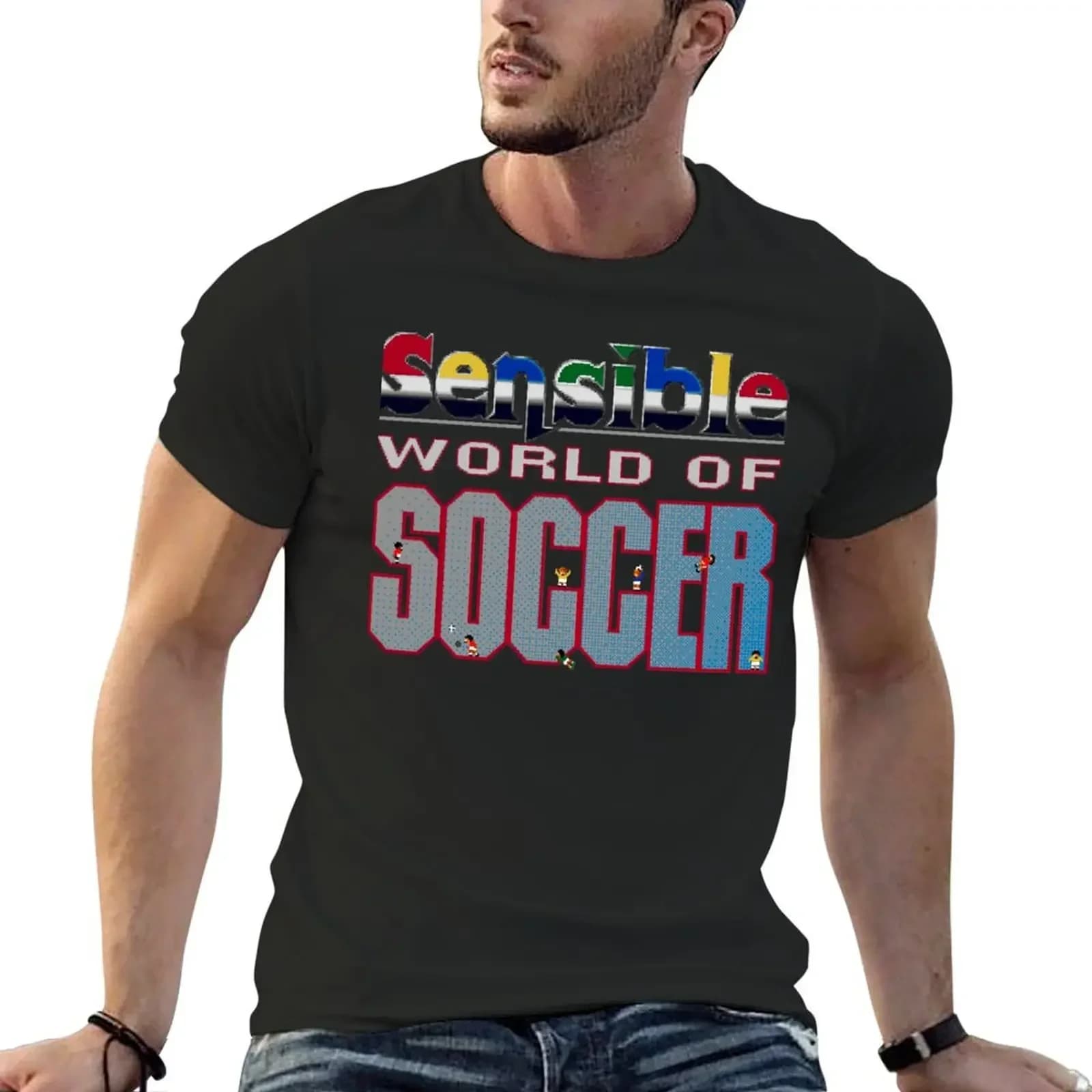 Sensible World of Soccer T-Shirt anime clothes shirts graphic tees designer shirts street wear t shirts for men pack