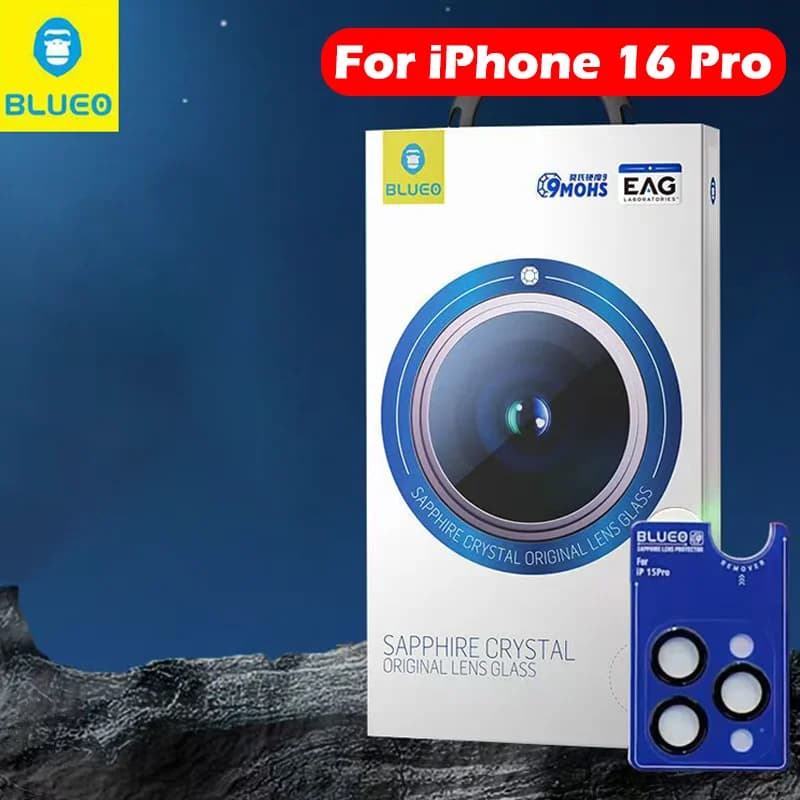 Blueo Camera Protection For iPhone 16 Pro Lens Protective Glass for iPhone 16 Pro Max Sapphire Glass