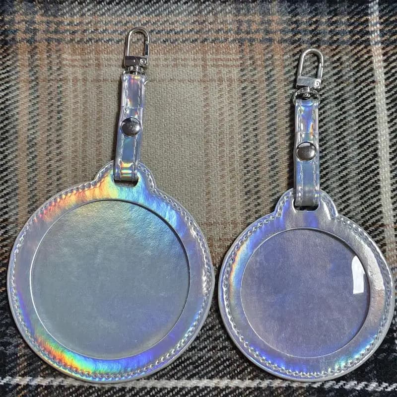 Badge Card Holder Leather Protective Cover for 58mm/75mm Badge Case Portable Animation Peripheral Accessories Badge Display Bag