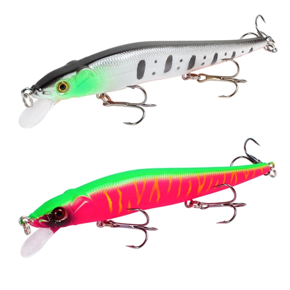 1Pcs Fishing Lure 115mm/14g Minnow Crankbait Wobblers 3D Eyes Perch Artificial Bait Pike Carp Bait Swim Bait Fishing Pesca