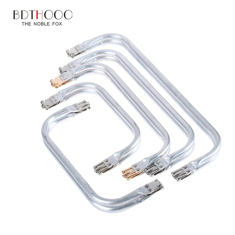 10PCS 20-30cm Silver Metal Frame For Purse Doctor Aluminium Tube Handle bag Accessories Clutch Parts