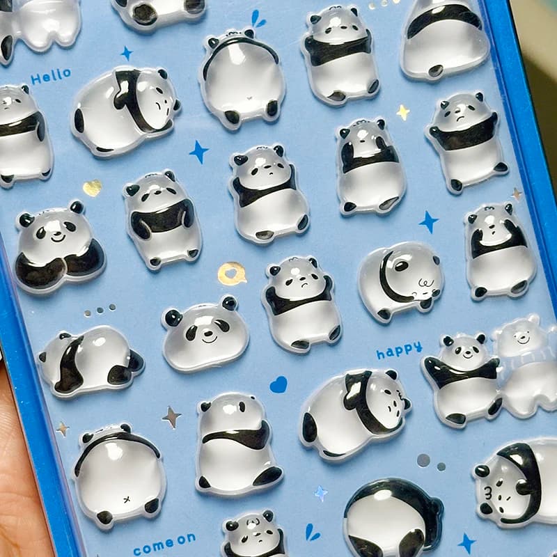 Korean Import NEKONI Cartoon 3D Relief Animals Stickers Scrapbooking Diy Journal Stationery Sticker Deco Office Supplies