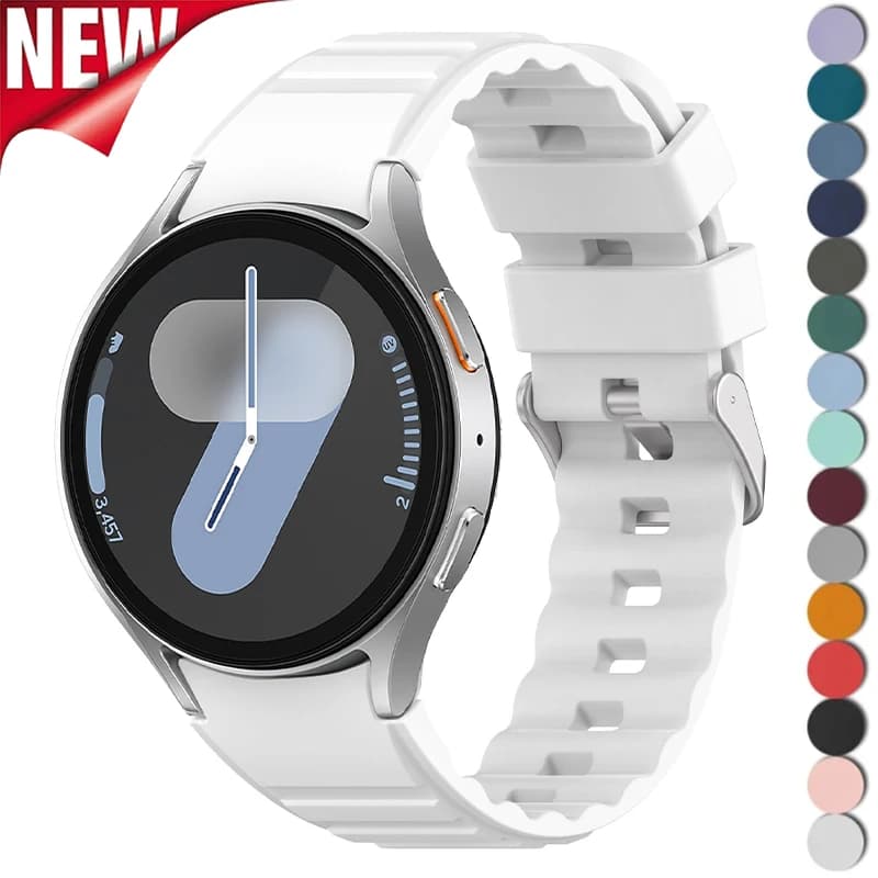No Gaps Strap for Samsung Galaxy Watch 7 6 5 4 40mm 44mm Sports Silicone Bracelet for Galaxy 6 4Classic 43mm 47mm 5Pro 45mm Band