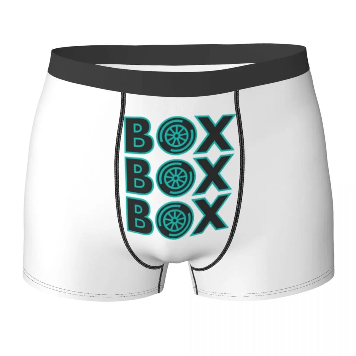 Boxer Underpants Shorts Box Box Box Silver Arrows F1 Tyre Design Panties Male Soft Underwear for Homme Man Boyfriend Gift