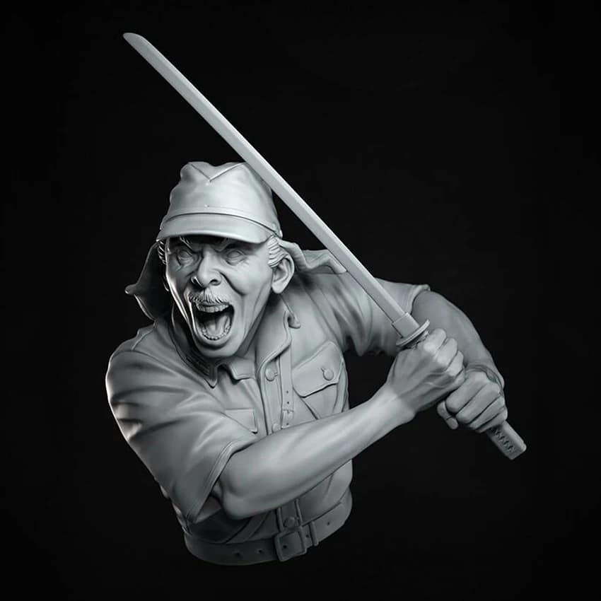 Unassambled 1/10 ancient man Banzai soldier figure Resin figure miniature model kits Unpainted