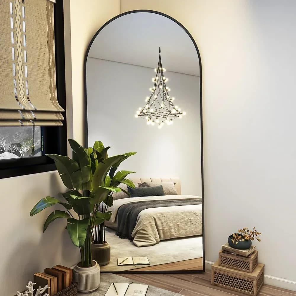 Arch Full Length Mirror, 71"x26" Floor Mirror with Stand Hanging or Leaning, Full Body Mirror for Bedroom, Dressing Room