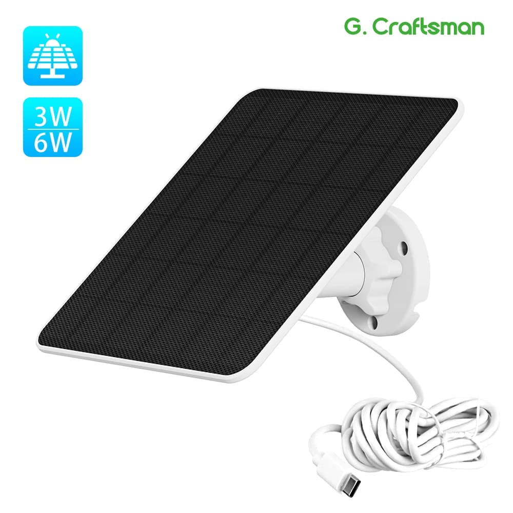 3W 6W 5V Solar Panel Micro Type-C Outdoor Solar Cells Charger Solar Panels for Security IP Camera/Small Home Light System