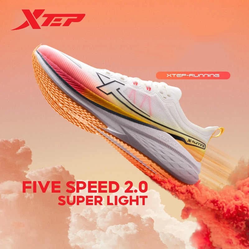 Xtep Five Speed 2.0 Running Shoes For Men 2024 Autumn Comfortable Sports Shoes Jogging Cushioning Sneakers 876319110001