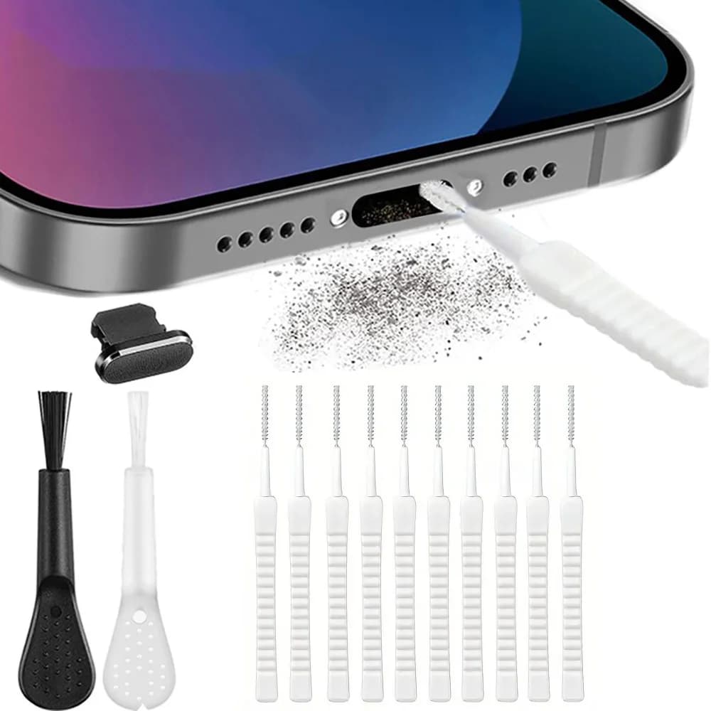 13 in 1 USB C Charging Port Universal Mini Cleaning Brush Metal Dust Plug Removal Cleaner Kit for iPhone Xiaomi Earphone Clean