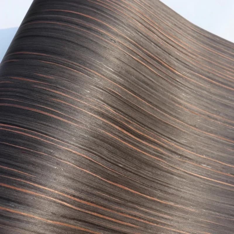 Thickness 0.25mm Black sandalwood and golden silk wood veneer furniture, dining table decoration, wooden door veneer