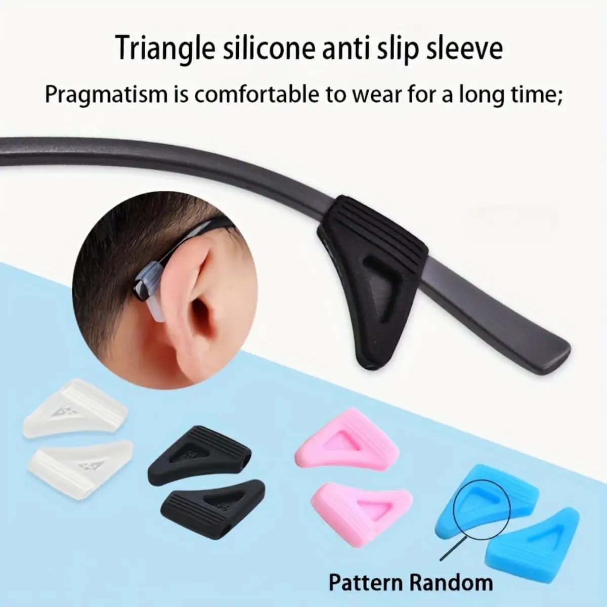 5Pairs Glasses Ear Grip Sport Eyeglasses Ear Hook Silicone Anti Slip Eyewear Comfortable Safe Temple Tips Sleeve Retainer Holder