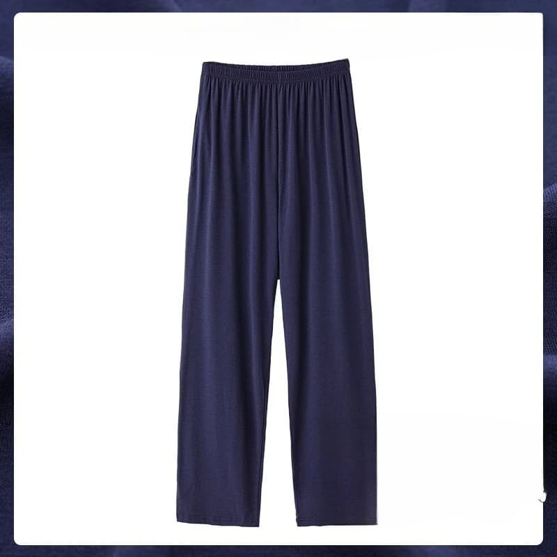 Long Style Pajama Pants Fallow At Home Straight Barrel Trousers Can Be Worn Outside Simple Thin Loose Soft Summertime Gentleman