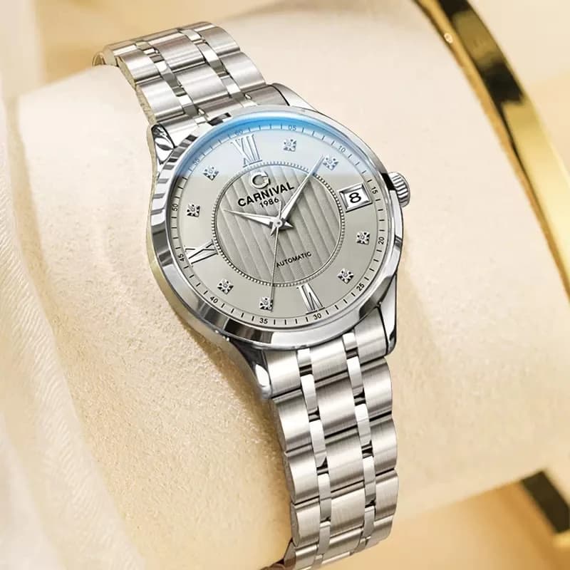 CARNIVAL Brand Luxury Mechanical Watch for Women Fashion Sapphire MIYOTA Automatic Movement Wristwatches Waterproof Reloj Mujer
