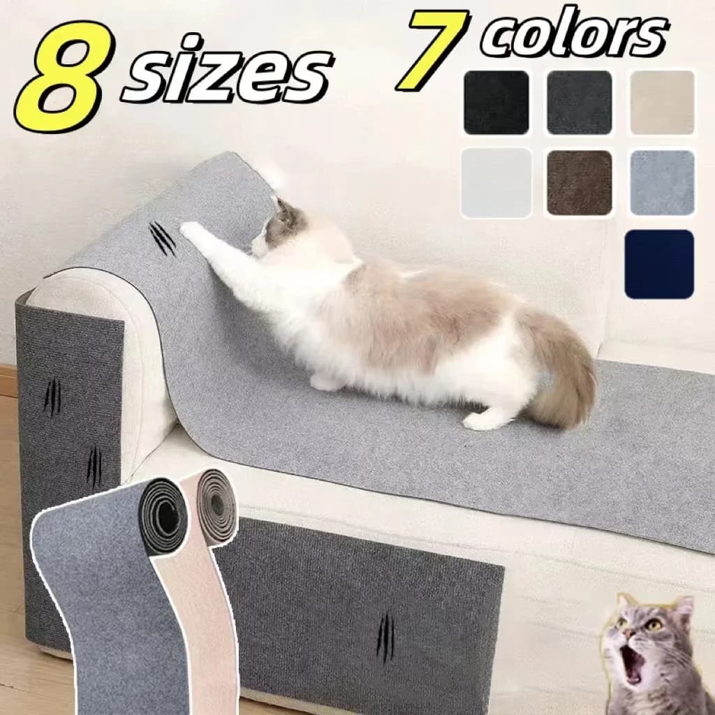 Wall Mounted Cat Scratching Pad Non slip Self adhesive Cat Scratching Board, Durable And Cuttable Indoor Furniture Protector