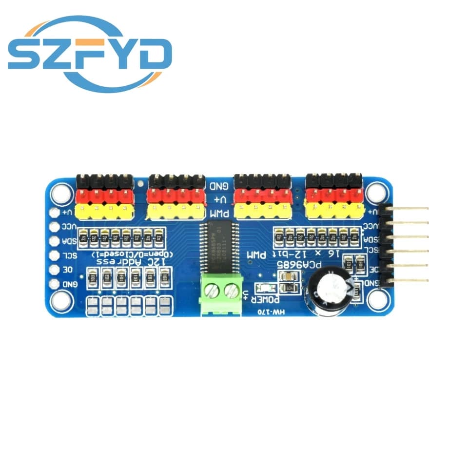 16 Channel 12-Bit PWM Servo Shield Driver I2C Interface PCA9685 Module For Raspberry Pi