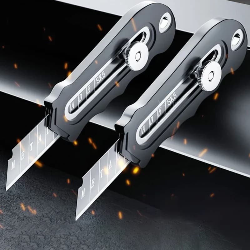 Professional Stainless Steel Utility Knife Industrial Grade Wallpaper Box Cutter Multifunction Sharp Paper Cutting Knives Art