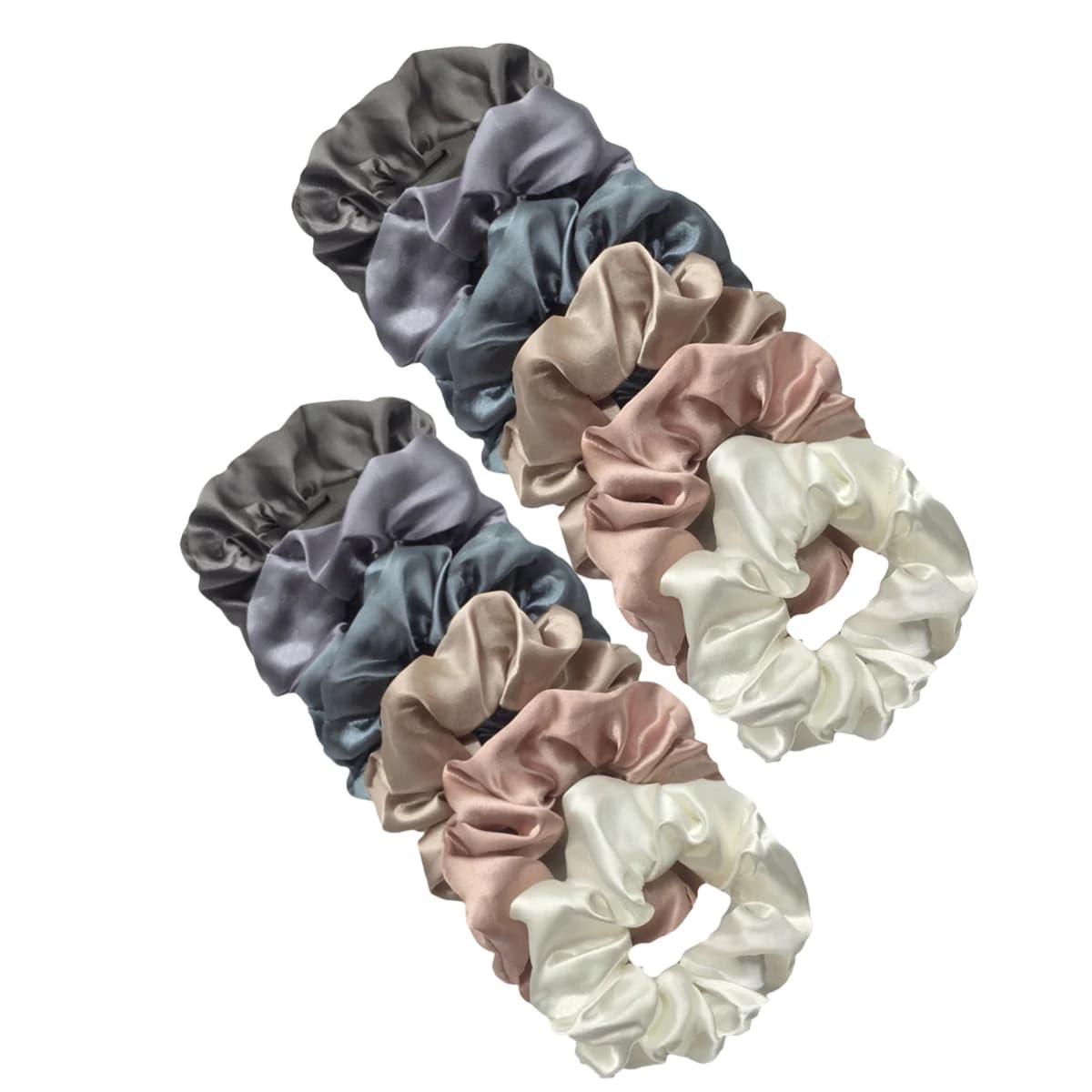 12/18/20PCS Satin Colorful Intestine Hair Band Hair Accessories hair scrunchies Headwear For Ponytail Cute Causal Women