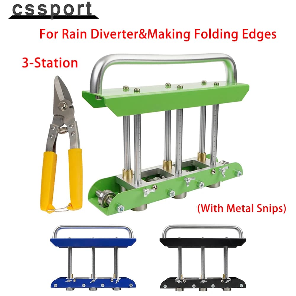 Professional Edition 3-Station Edge Bead Roller Metal Bending Tool For Various Metal Roof&Making Folding Edges For Rain Diverte