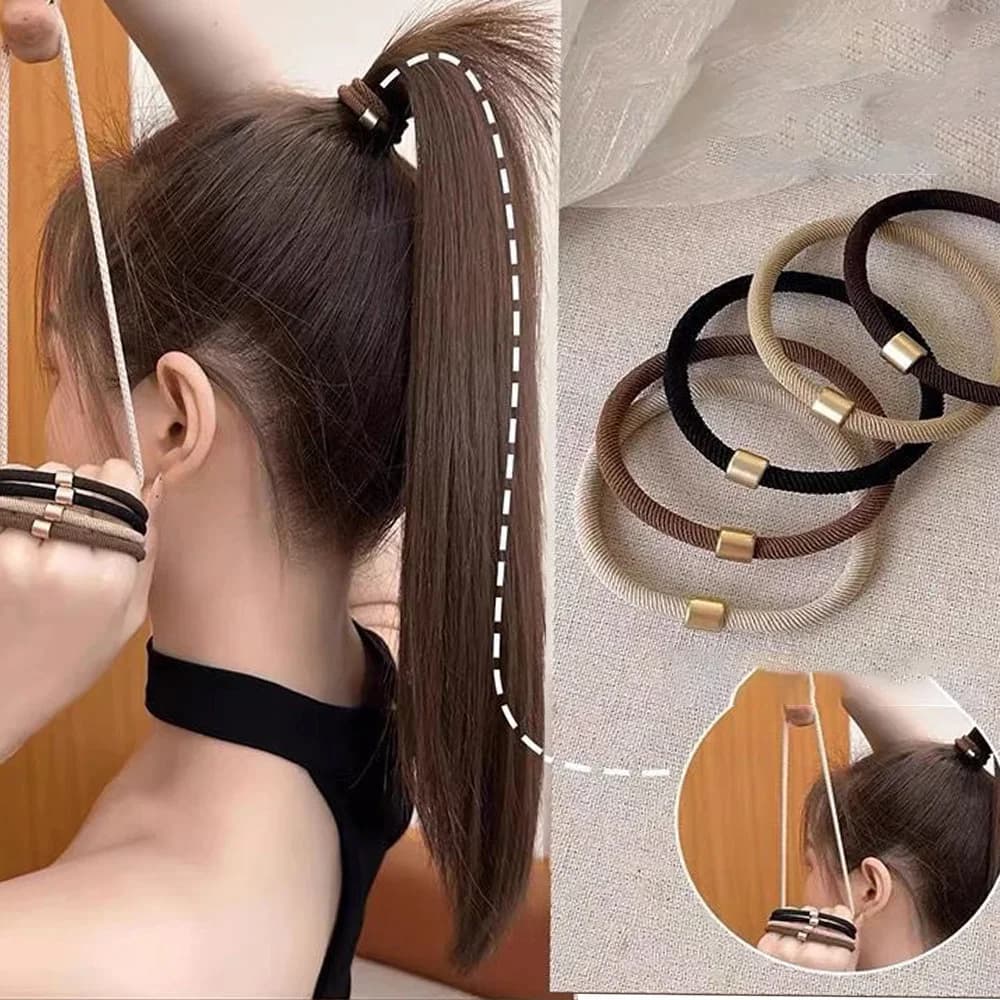 10/20PCS High Elasticity Black Hair Tie Headband For Women, Simple Hair Tie, Versatile, Durable Ponytail Headband Headpiece