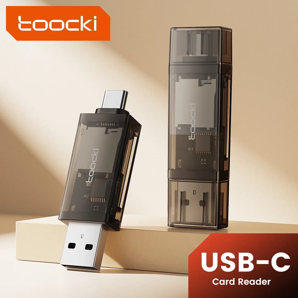 Toocki 2 in 1 Card Readr USB2.0 USB C to SD MicroSD TF Thunderbolt for Laptop PC Cellphone Accessories Cardreader SD Adapter