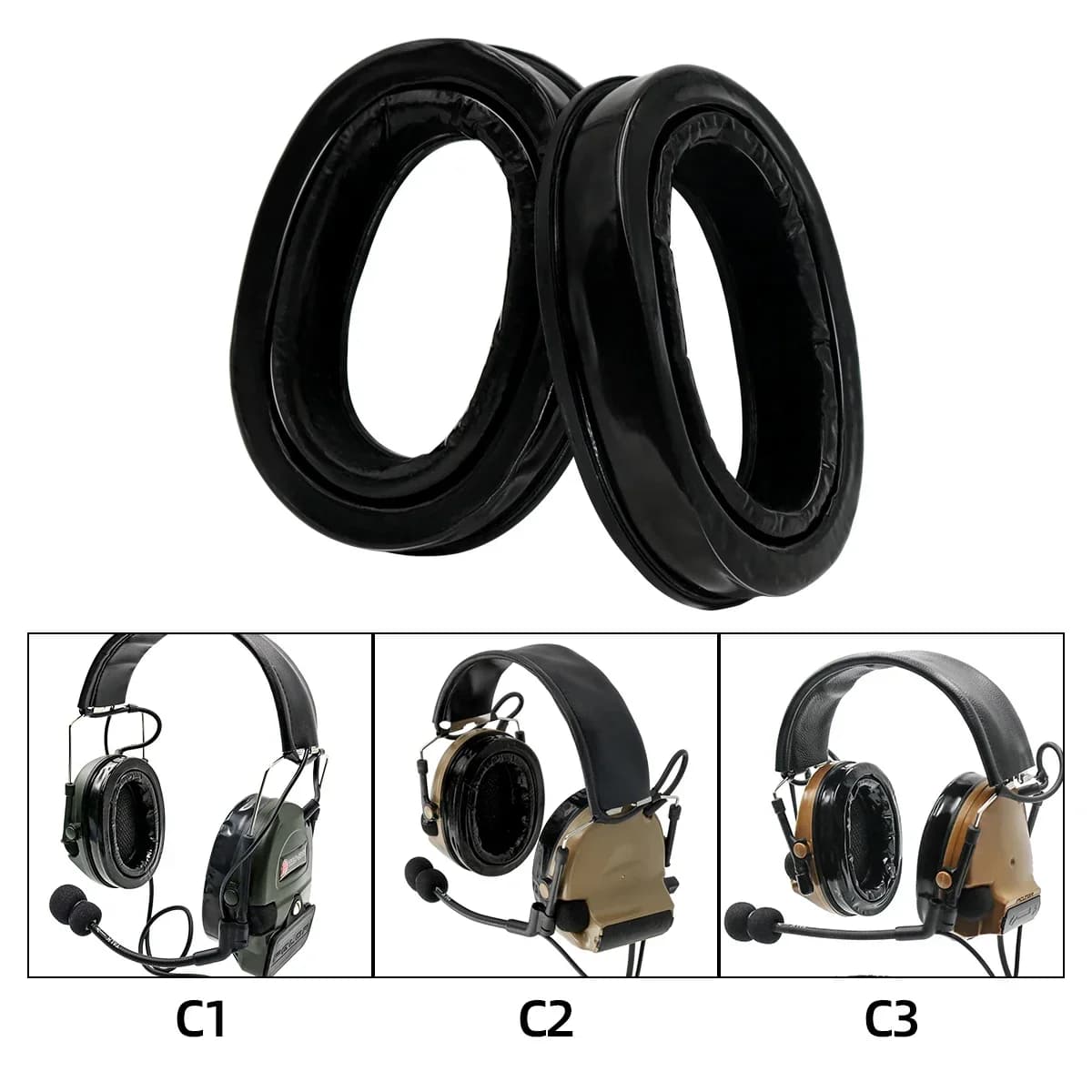 HEARGEAR COMTA I II III Tactical Headset Comta Series Gel Ear Pads for Electronic Noise-Canceling Headphones Replace Earmuffs