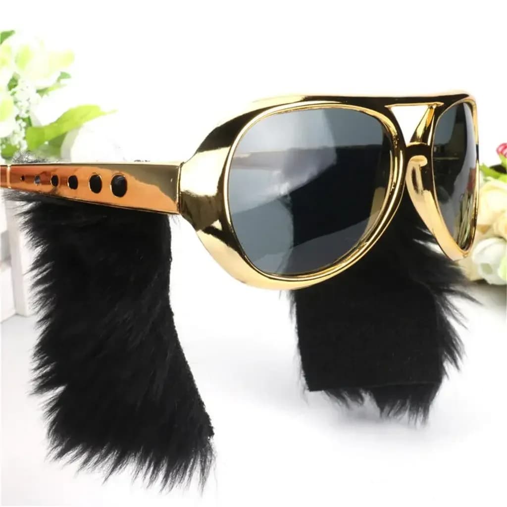 Disguise Glasses 70s Disco Party Movie Role-playing Elvis Prom Funny Glasses Cosplay Dress Up Rock Carnival Accessories