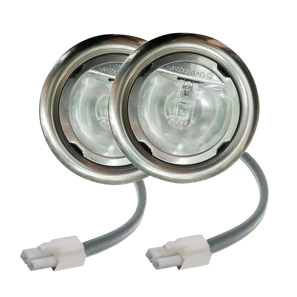 2-Piece 20W Halogen G4 Light Bulb Cabinet Light 2 Inches Hole 50mm Under Cabinet Light Range Hood Bulb Smoke Extractor Light