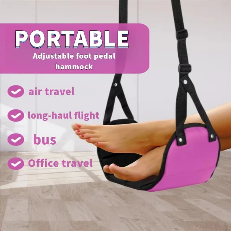 Portable Foot Mat - Adjustable Strap Office Resting Foot Mat Foot Hammock Foot Mat Lazy Man Magic Travel Magic Travel Airplane