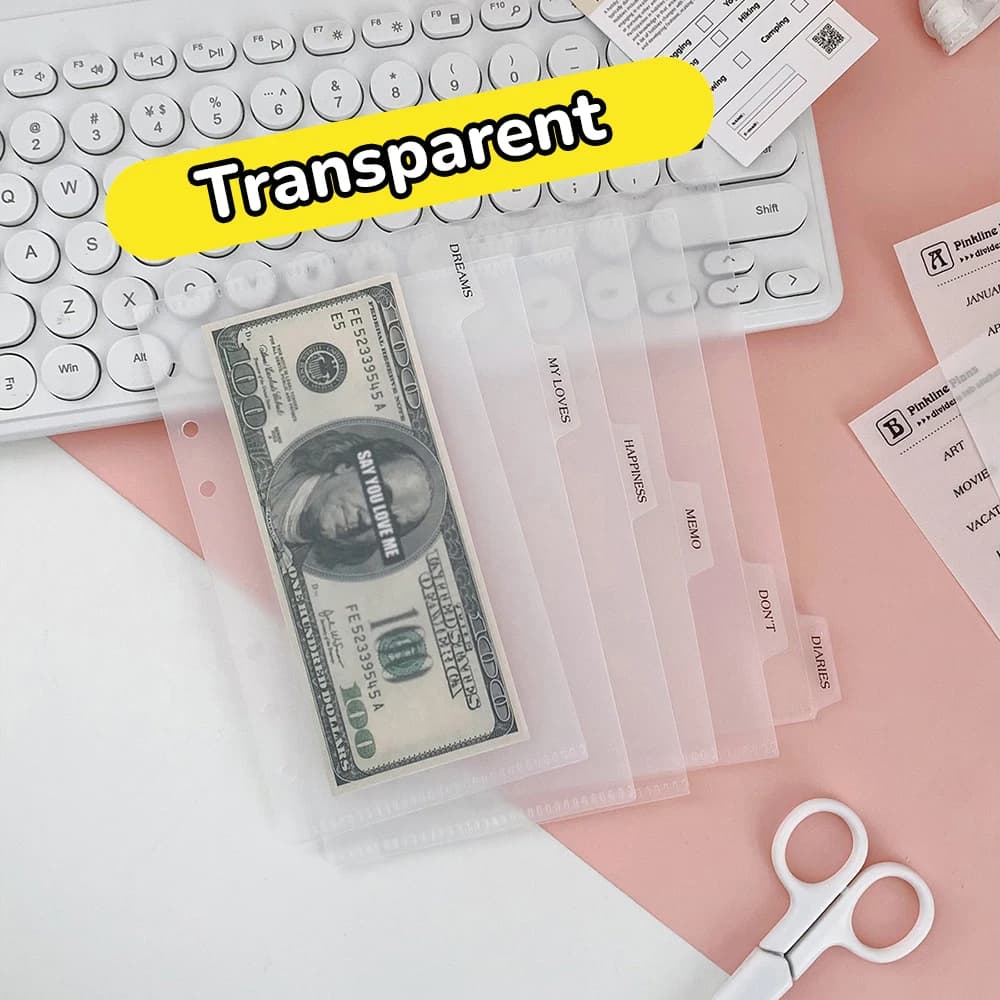 A6/A6/A7 Binder Index Dividers Index Page for Loose-leaf Notebook Divider Page Document Filing Bag Stationery Office Supplies