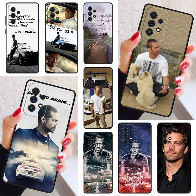Paul Walker Fast & Furious Silicone Case Cover For Samsung Galaxy A52 A72 A73 A20e A21S A50 A70 A12 A42 A31 A40 A51 A71 A32 A80