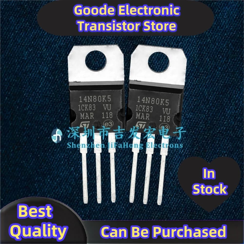 10PCS 14N80K5 STP14N80K5 TO-220 800V 12A 10 Best Quality In Stock