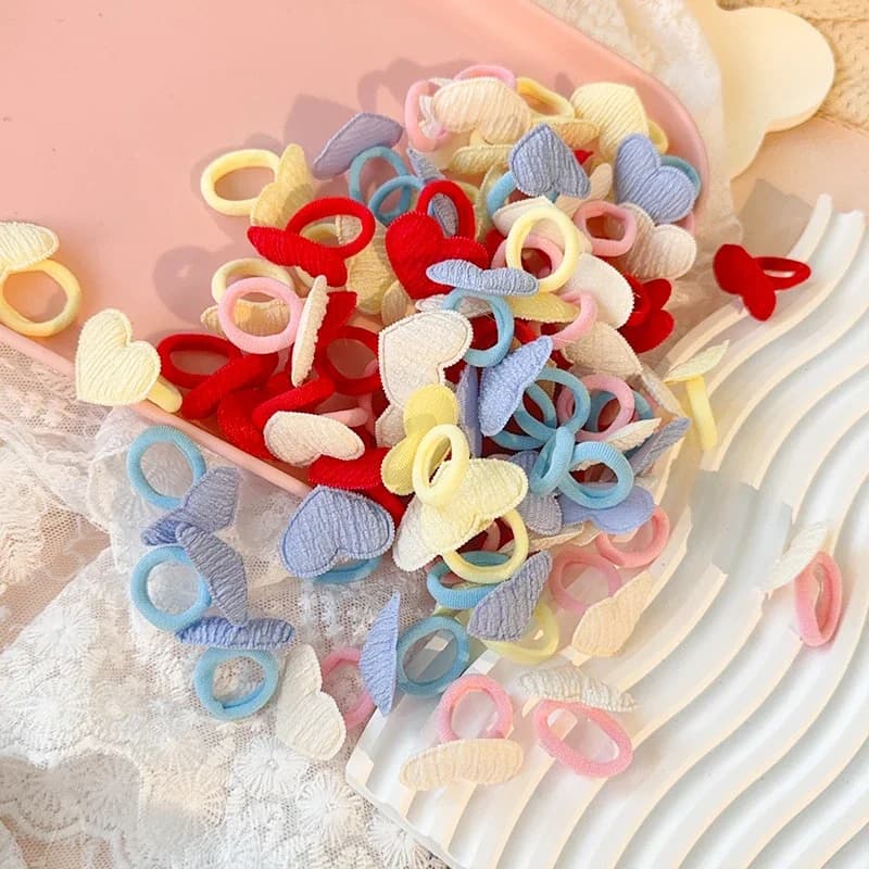 10PCS/lot Candy Color Kids Elastic Hair Bands Girls Rubber Band Children Cute Baby Hair Accessories