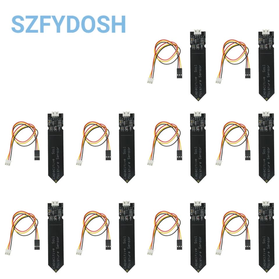 1-10PCS Capacitive Soil Moisture Sensor Module Wide Voltage 3.3V Corrosion Resistant W/ Gravity for Arduino Soil Moisture Sensor
