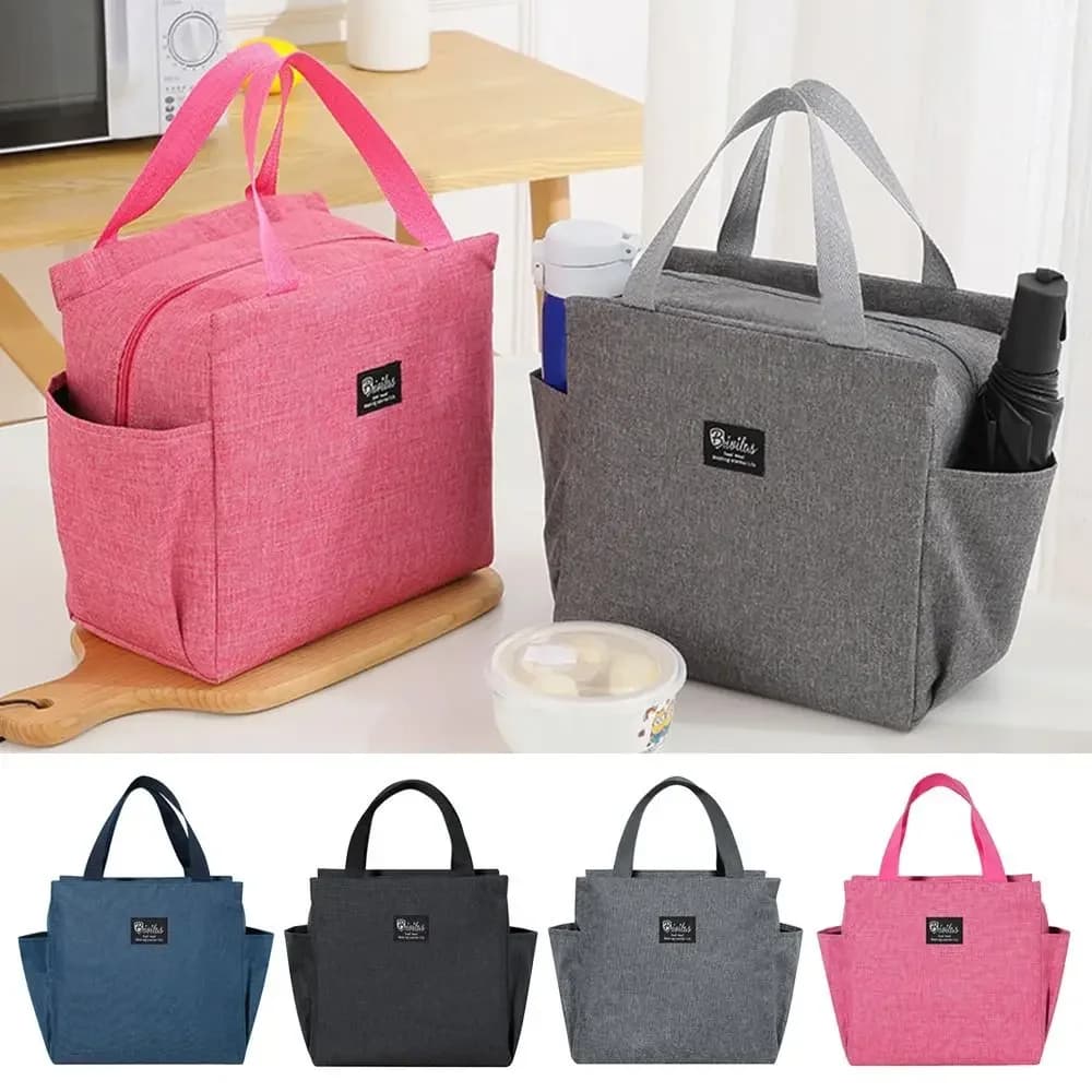 Multifunctional Zipper Thermal Lunch Bags For Women Large Capacity Waterproof Portable Cooler Bag Box Insulated Picnic Food Bag