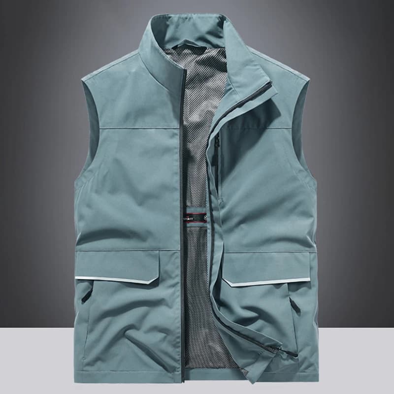 Top Quality Outdoor Professional Reflective Vests Men Summer Multi-pocket Zipper Light Casual Hiking Fishing Cycling Safety Vest