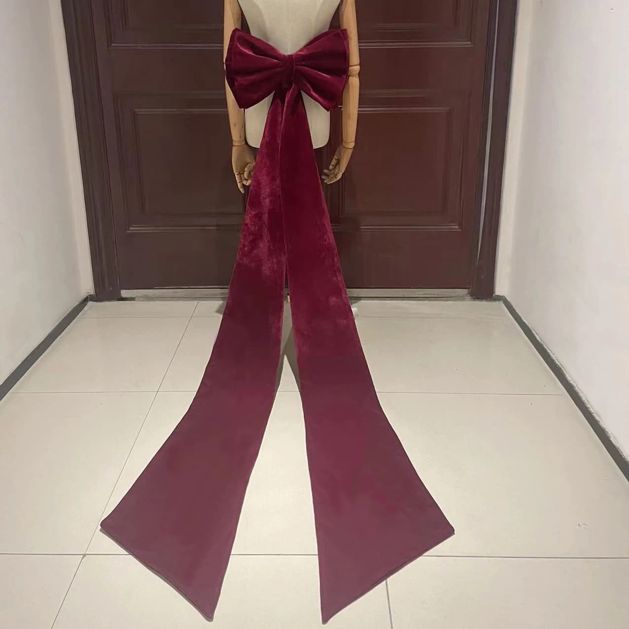 Seperate Velvet Bow Wedding Dress Knots Removeable Prom Dresses Party Gown Knots Customized