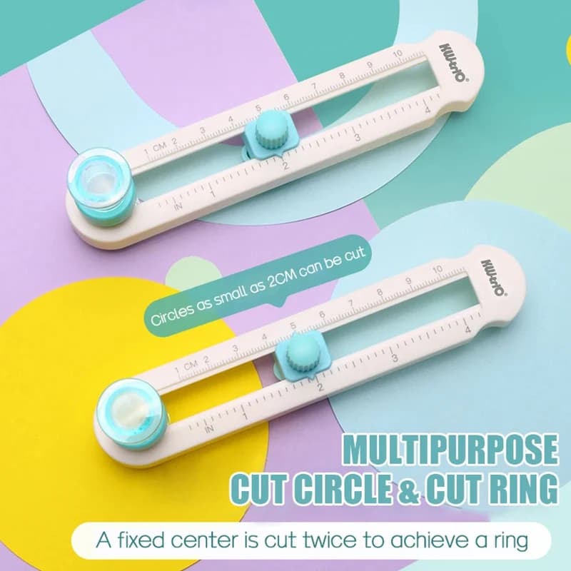 Multi-functional 360° rotating handheld circular cutting machine - with adjustable blue knob, office and school supplies