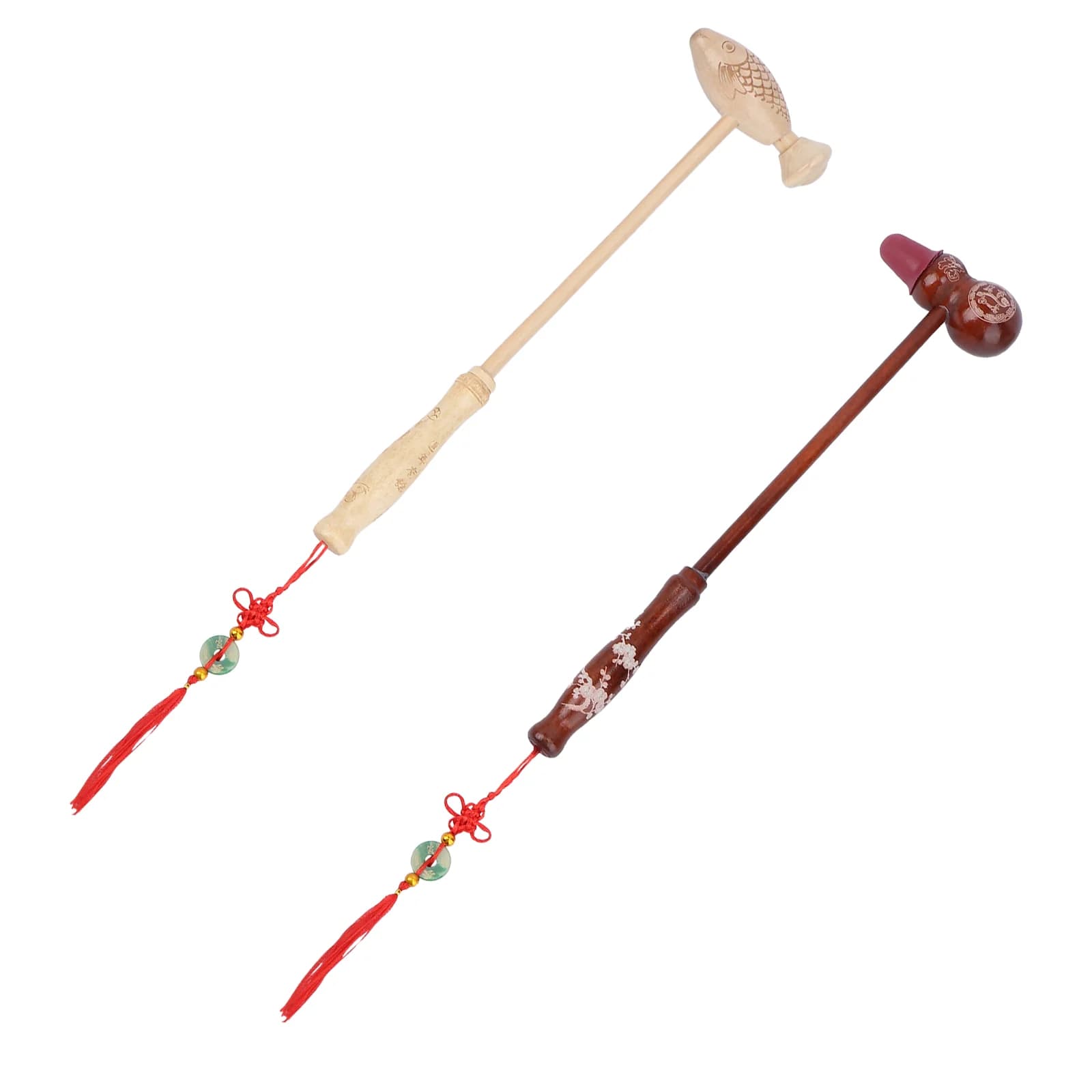 2 PCS Wooden Massage Hammer Massaging Tool Massager Body Percussion Practical Back Meridian