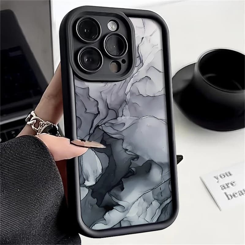 Marble Pattern Phone Case For iPhone 15 16 Pro Case for iPhone 11 12 13 14 Pro Max Mini XR XS 7 8Plus SE2 Matte Shockproof Cover