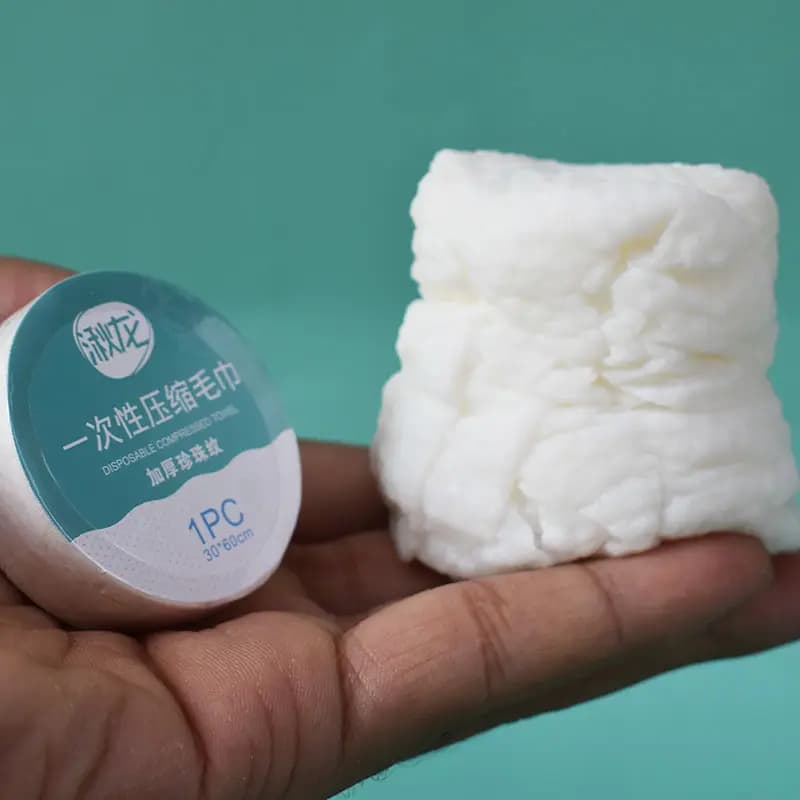 10PCS/Lot Disposable Compressed Towel Portable Cotton Washcloth Napkin Outdoor Hotel Towel Tissue Cleaning Travel Face Towels