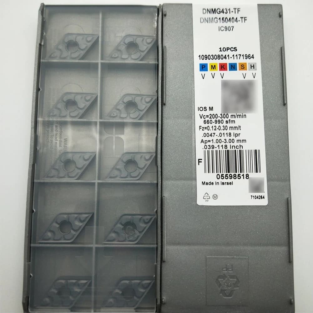 High Grip Strength DNMG150404TF IC907 Carbide Inserts Perfect for Large Trimming Processing, Long Service Life