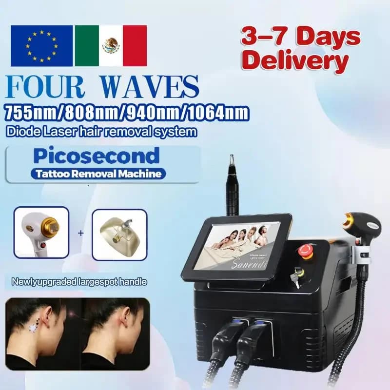 2024 Professional laser 4wave nd yag Beauty Removal Q Switch colaser tattoo removal machine diode laser hair removal machine